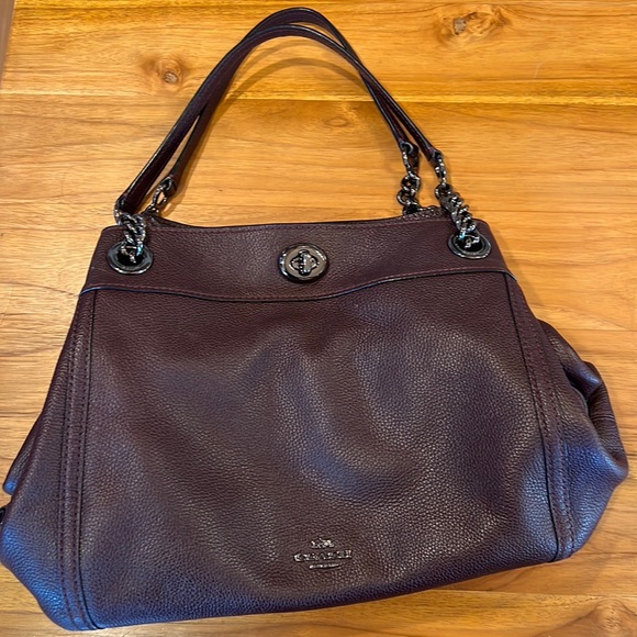 Coach Bags Coach Oxblood Turnlock Edie Shoulder Bag Poshmark